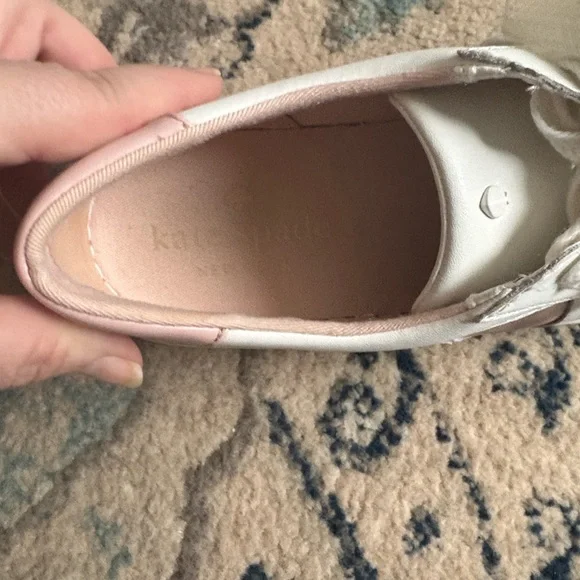 Kate Spade Women's Fez Sneakers in White and Pink - Picture 5 of 14